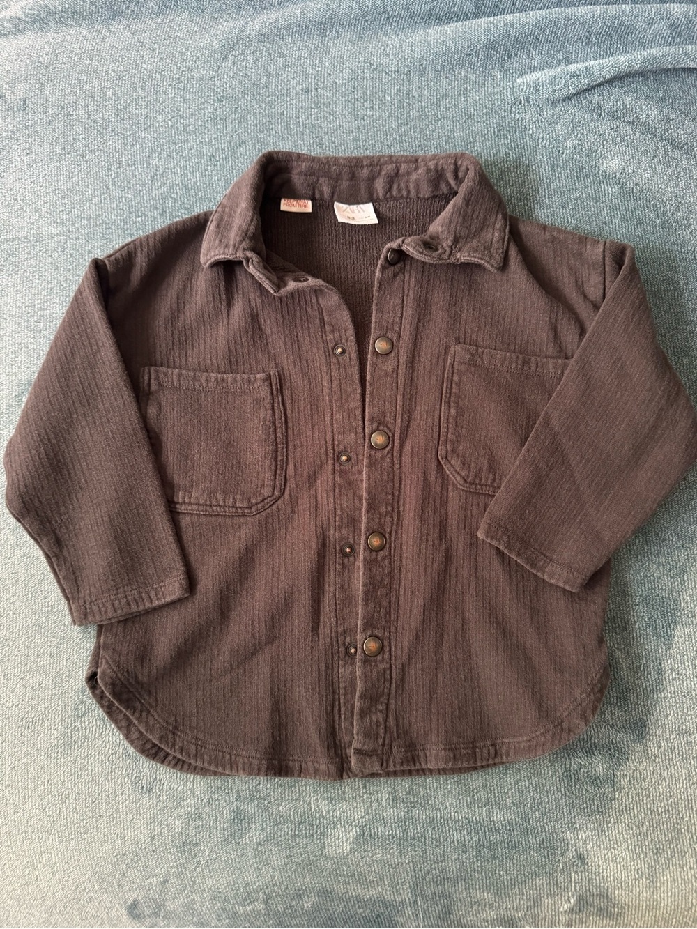 Zara Gray Button Jacket Boys 2-3
